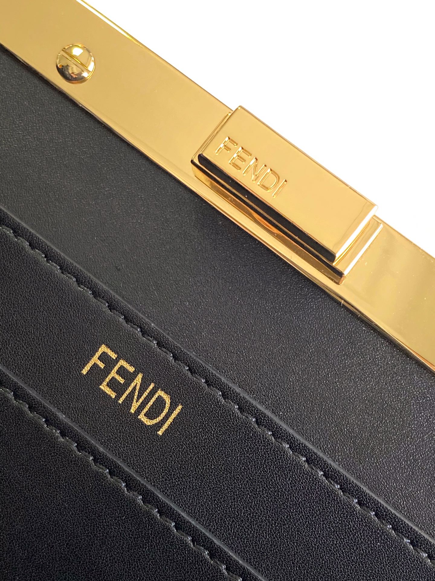 Fendi Peekaboo ISeeU Small Black Interlace Leather Bag